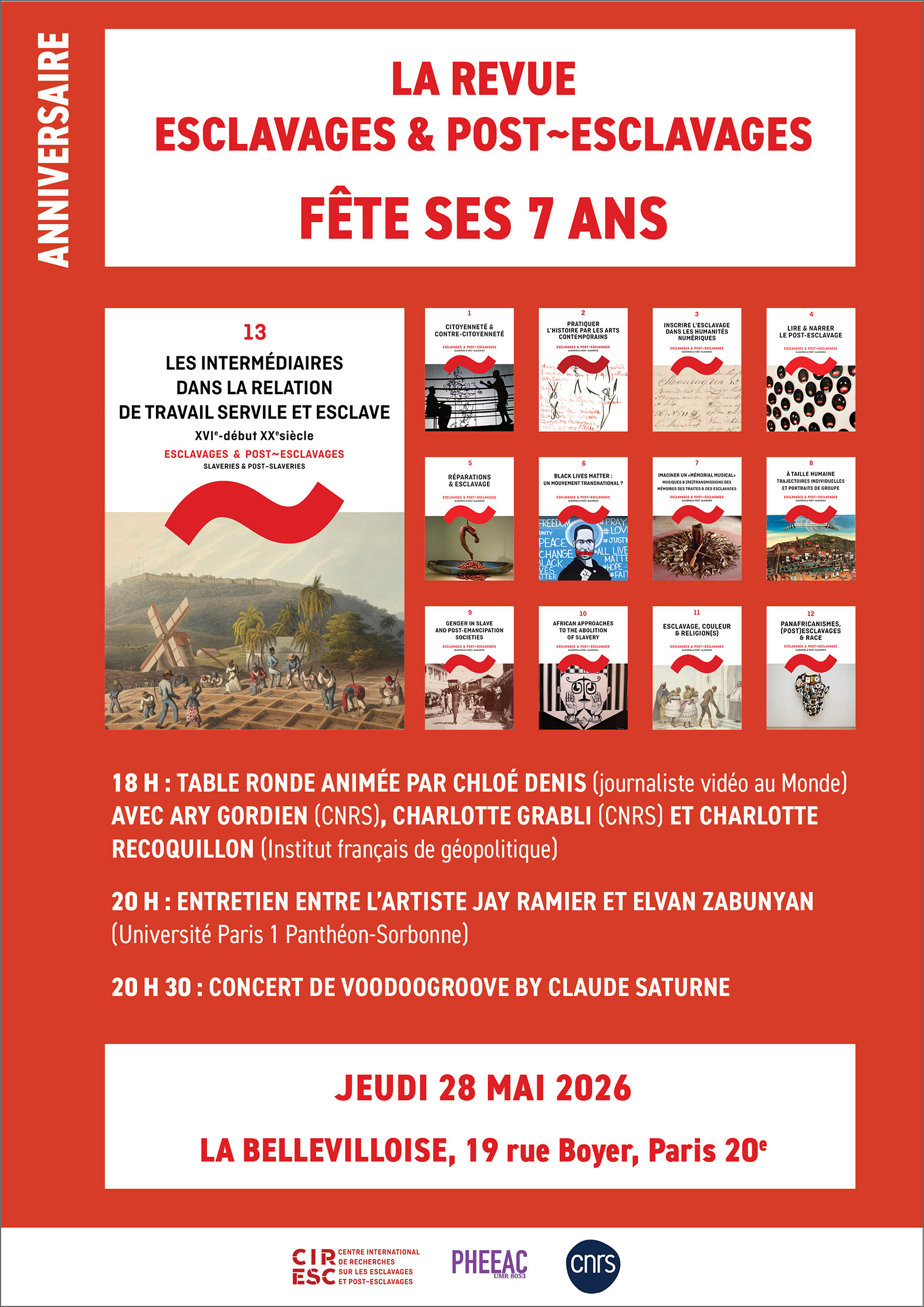 LES 7 ANS DE LA REVUE ESCLAVAGES&POST-ESCLAVAGES